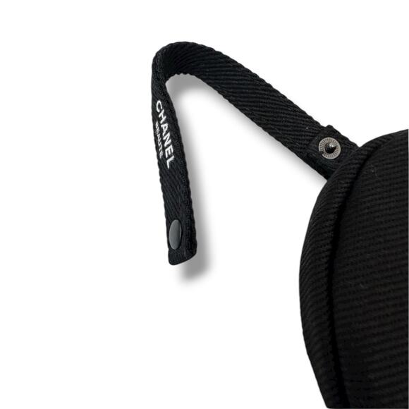 Black Chanel Canvas Mini Cosmetic Black Bag Multi-Use Coin Pouch - Picture 3 of 3